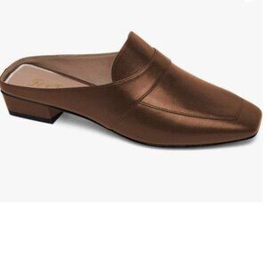 FOWT  Women Luxury Leather Mules, Closed Square Toe Loafer
